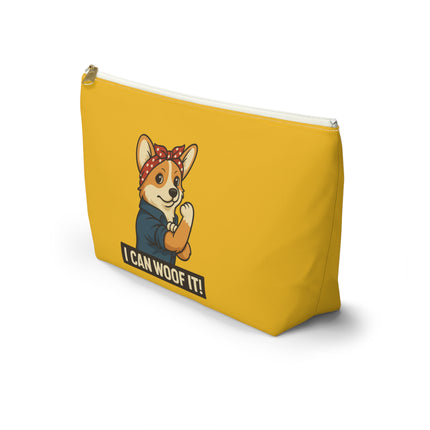 I Can Woof It! Rosie the Corgi Riveter, Accessory Pouch, Makeup Bag, Storage