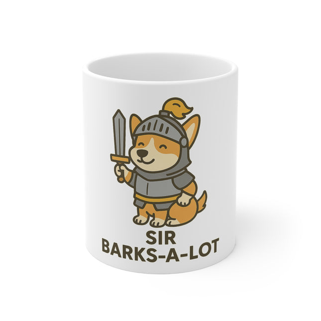 Sir Barks-A-Lot, Cute Corgi Knight Coffee Mug