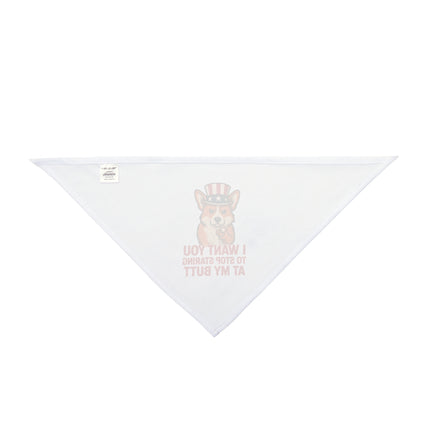 Uncle Sam, Cute Corgi Pet Bandana, White