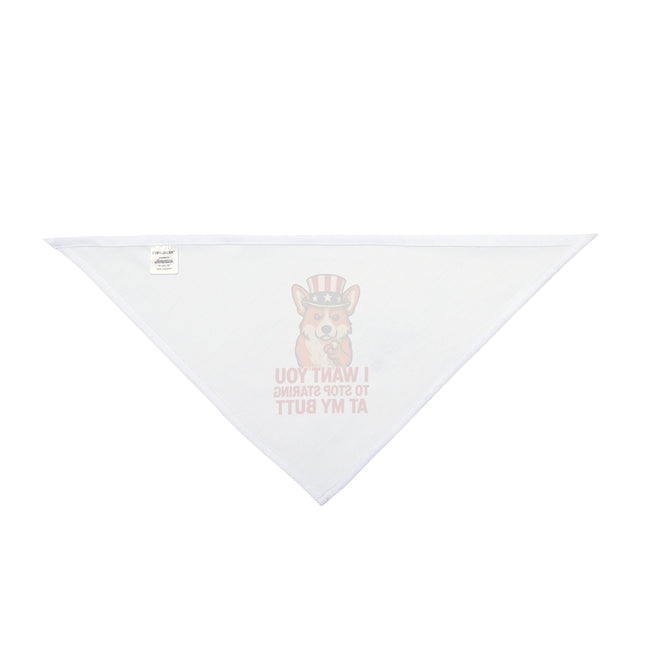 Uncle Sam, Cute Corgi Pet Bandana, White
