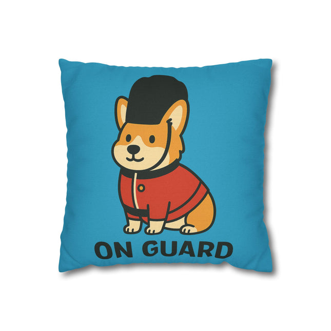 On Guard, British Corgi Guard Pillowcase