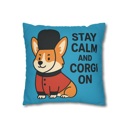 On Guard, British Corgi Guard Pillowcase