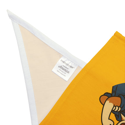 Rosie the Corgi Riveter, Cute Pet Bandana, Yellow