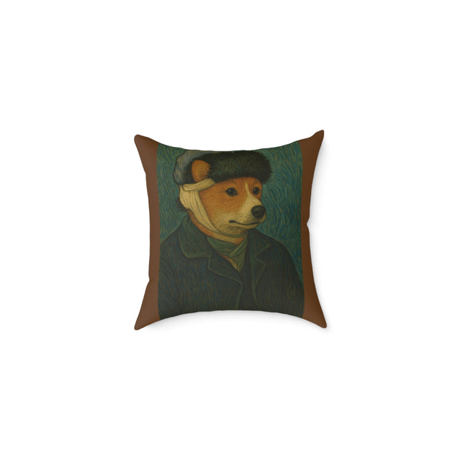 Vincent the Corgi, Van Gogh Throw Pillow