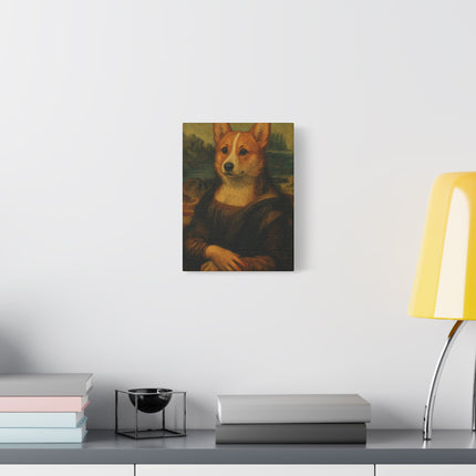 Corgi Mona Lisa, Canvas Art Piece
