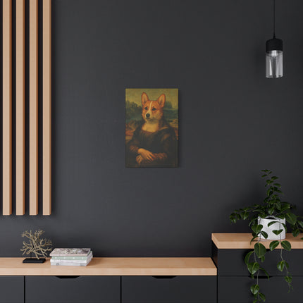 Corgi Mona Lisa, Canvas Art Piece