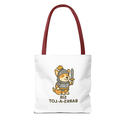 Sir Barks-A-Lot, Cute Corgi Knight Tote Bag