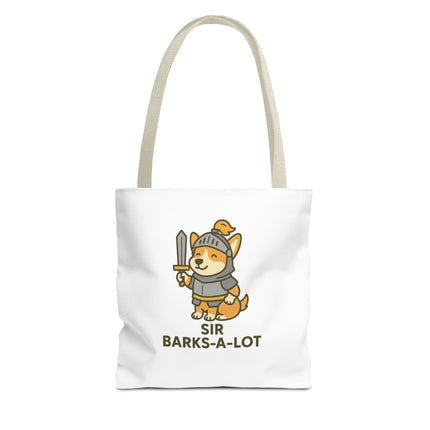 Sir Barks-A-Lot, Cute Corgi Knight Tote Bag