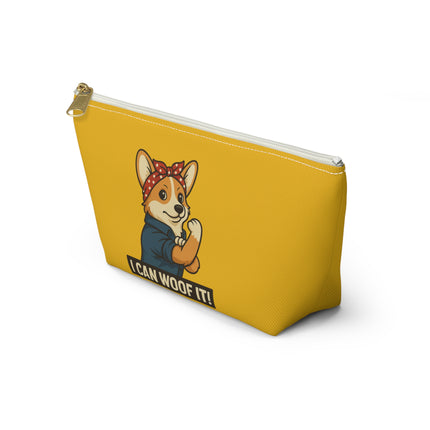 I Can Woof It! Rosie the Corgi Riveter, Accessory Pouch, Makeup Bag, Storage