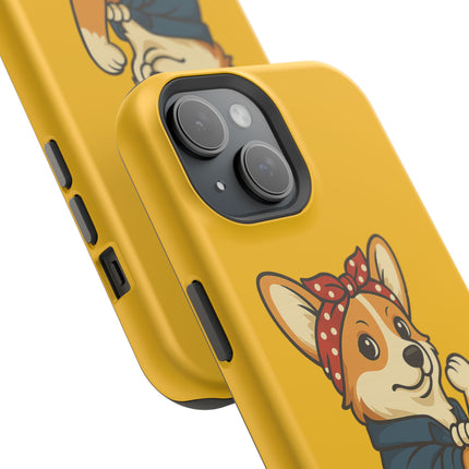 I Can Woof It! Rosie the Corgi Riveter, Phone Case