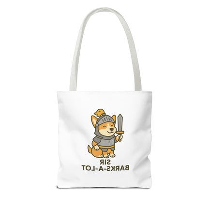 Sir Barks-A-Lot, Cute Corgi Knight Tote Bag