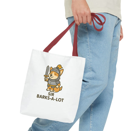 Sir Barks-A-Lot, Cute Corgi Knight Tote Bag