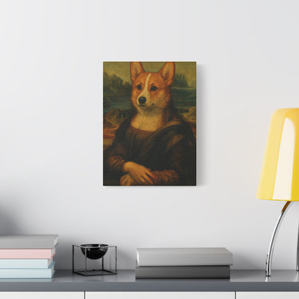Corgi Mona Lisa, Canvas Art Piece