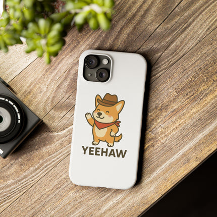 Yeehaw, Cute Cowboy Corgi Phone Case