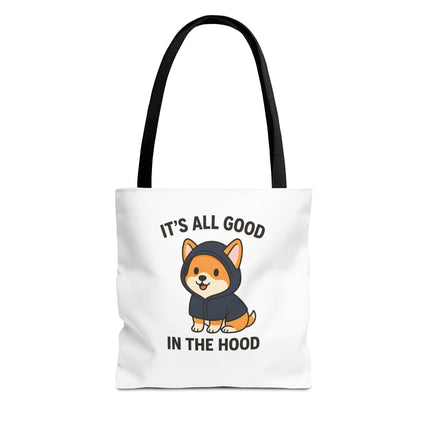 Cute Corgi Tote Bag, Funny Pet Lover's Gift, Animal Print Shopping Bag, Dog Mom Accessory, Adorable Everyday Carryall