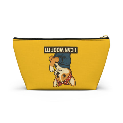 I Can Woof It! Rosie the Corgi Riveter, Accessory Pouch, Makeup Bag, Storage
