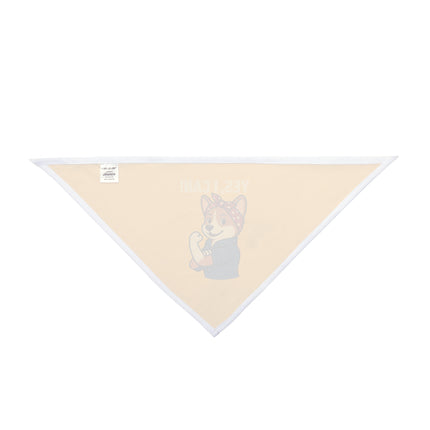 Rosie the Corgi Riveter, Cute Pet Bandana, Yellow