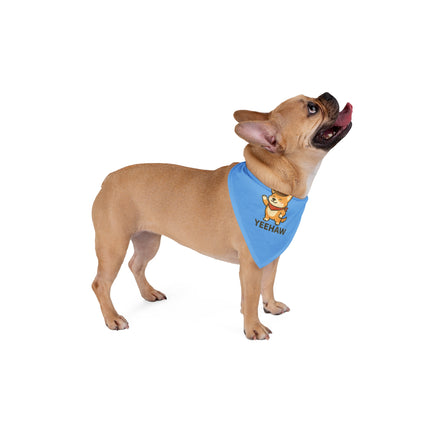 Yeehaw! Cowboy Corgi Pet Bandana, Blue