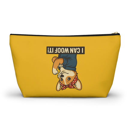 I Can Woof It! Rosie the Corgi Riveter, Accessory Pouch, Makeup Bag, Storage