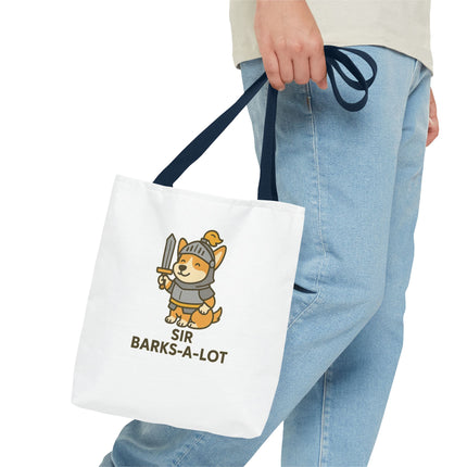 Sir Barks-A-Lot, Cute Corgi Knight Tote Bag