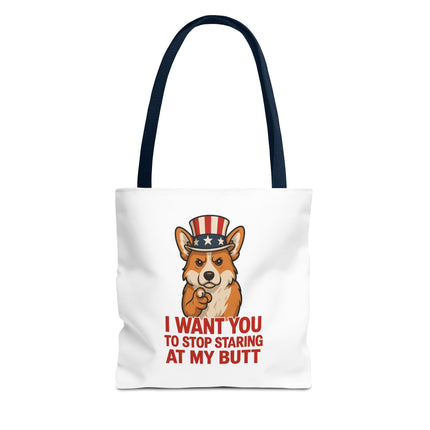 Patriotic Corgi Tote Bag - Humorous Dog Lover's Reusable Shopping Bag for Everyday Use, Gift for Pet Owners, 4th of July, Funny Quote [...]