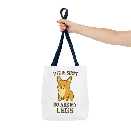 Corgi Tote Bag – Life is Short So Are My Legs, Funny Dog Lover Gift, Reusable Shopping Bag, Cute Pet Accessory, Eco-friendly Tote