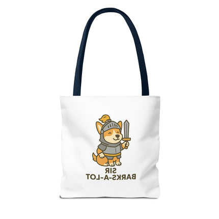 Sir Barks-A-Lot, Cute Corgi Knight Tote Bag