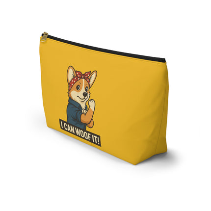 I Can Woof It! Rosie the Corgi Riveter, Accessory Pouch, Makeup Bag, Storage