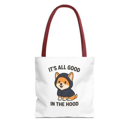 Cute Corgi Tote Bag, Funny Pet Lover's Gift, Animal Print Shopping Bag, Dog Mom Accessory, Adorable Everyday Carryall