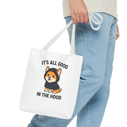 Cute Corgi Tote Bag, Funny Pet Lover's Gift, Animal Print Shopping Bag, Dog Mom Accessory, Adorable Everyday Carryall