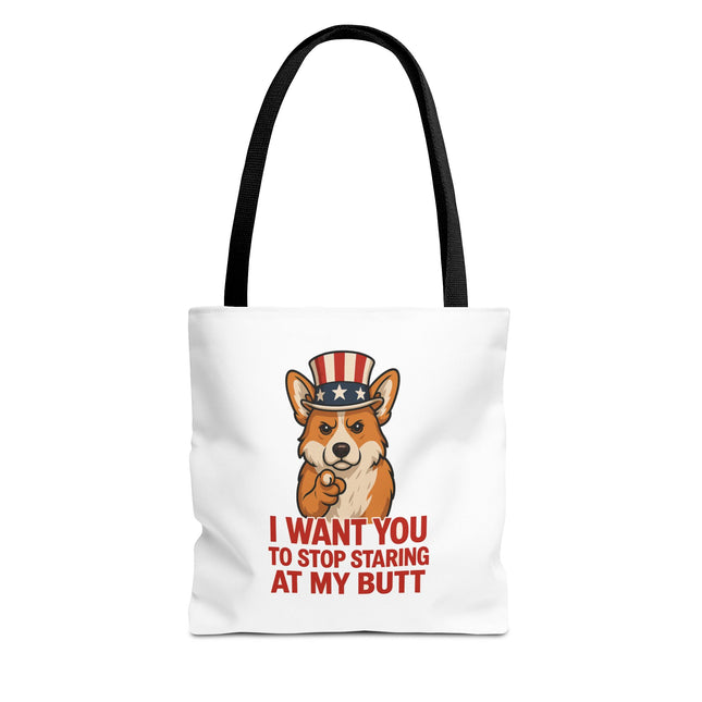 Patriotic Corgi Tote Bag - Humorous Dog Lover's Reusable Shopping Bag for Everyday Use, Gift for Pet Owners, 4th of July, Funny Quote [...]
