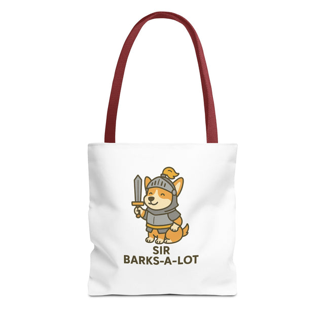 Sir Barks-A-Lot, Cute Corgi Knight Tote Bag