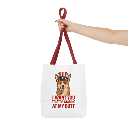 Patriotic Corgi Tote Bag - Humorous Dog Lover's Reusable Shopping Bag for Everyday Use, Gift for Pet Owners, 4th of July, Funny Quote [...]