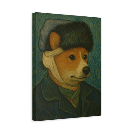 Vincent the Corgi, Van Gogh Canvas Artwork