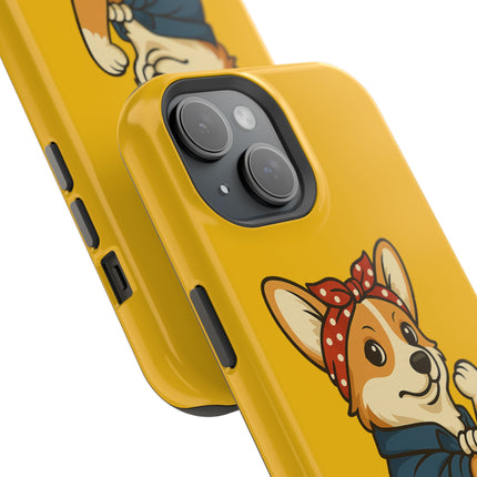 I Can Woof It! Rosie the Corgi Riveter, Phone Case