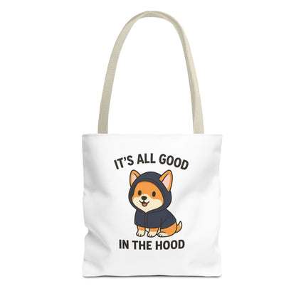 Cute Corgi Tote Bag, Funny Pet Lover's Gift, Animal Print Shopping Bag, Dog Mom Accessory, Adorable Everyday Carryall