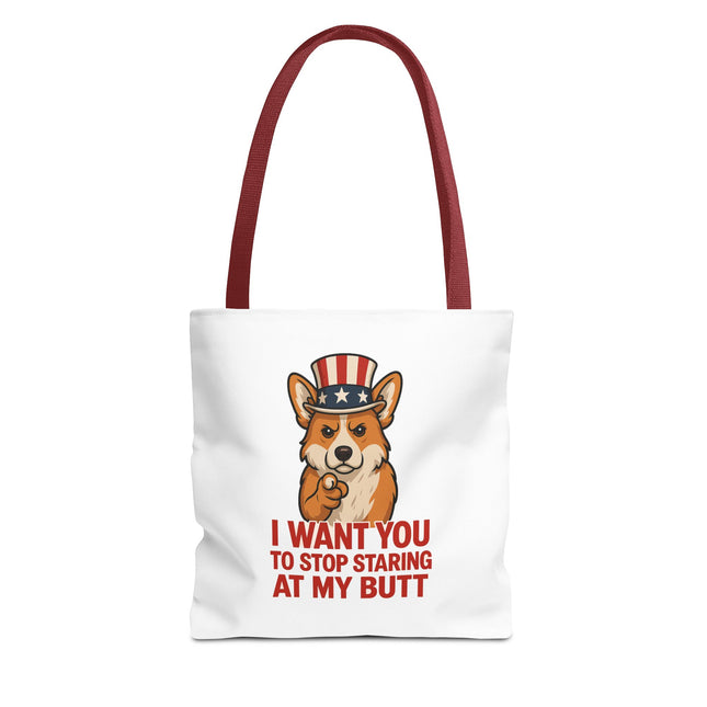 Patriotic Corgi Tote Bag - Humorous Dog Lover's Reusable Shopping Bag for Everyday Use, Gift for Pet Owners, 4th of July, Funny Quote [...]
