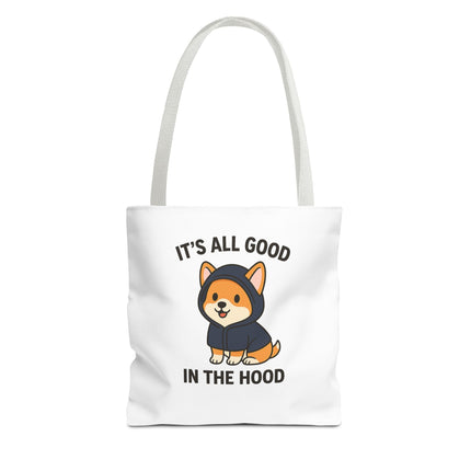 Cute Corgi Tote Bag, Funny Pet Lover's Gift, Animal Print Shopping Bag, Dog Mom Accessory, Adorable Everyday Carryall