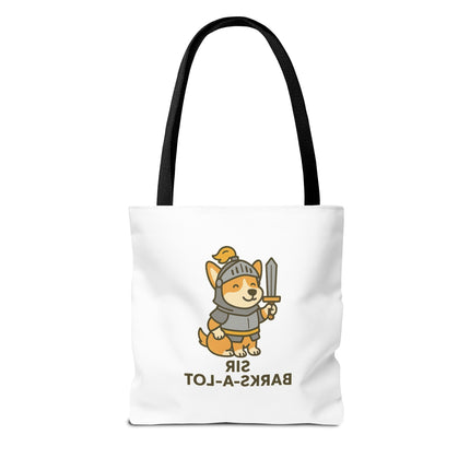 Sir Barks-A-Lot, Cute Corgi Knight Tote Bag