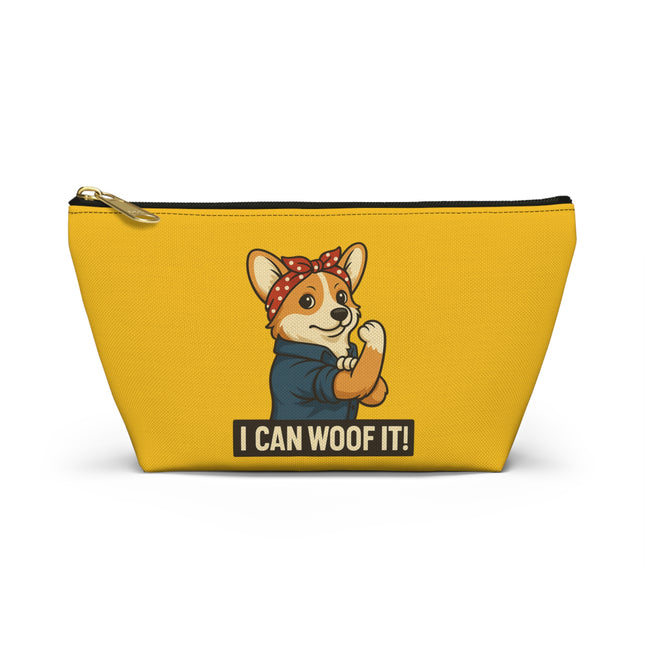 I Can Woof It! Rosie the Corgi Riveter, Accessory Pouch, Makeup Bag, Storage