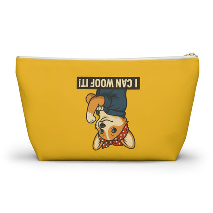 I Can Woof It! Rosie the Corgi Riveter, Accessory Pouch, Makeup Bag, Storage