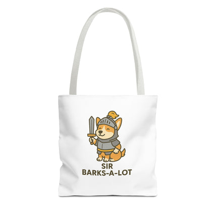 Sir Barks-A-Lot, Cute Corgi Knight Tote Bag