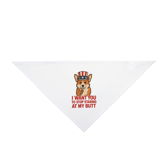 Uncle Sam, Cute Corgi Pet Bandana, White