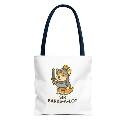 Sir Barks-A-Lot, Cute Corgi Knight Tote Bag