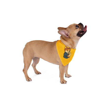 Rosie the Corgi Riveter, Cute Pet Bandana, Yellow