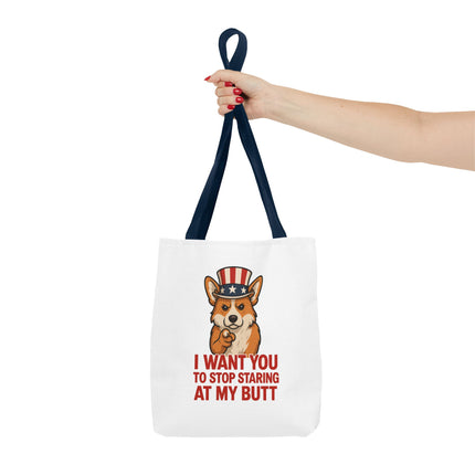 Patriotic Corgi Tote Bag - Humorous Dog Lover's Reusable Shopping Bag for Everyday Use, Gift for Pet Owners, 4th of July, Funny Quote [...]